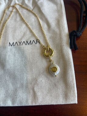 Zodiac Scorpio Pearl Charm Necklace - 24k gold plating and freshwater pearl